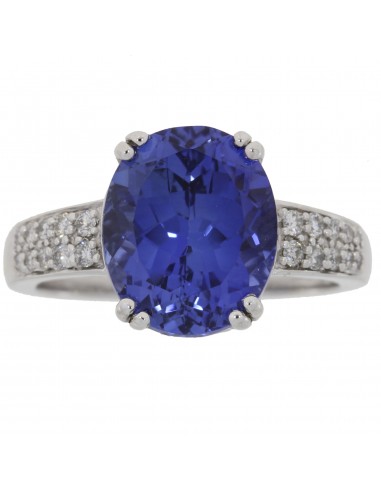 6.20ct Created Sapphire Diamond Ring 14KT White Gold en ligne des produits 